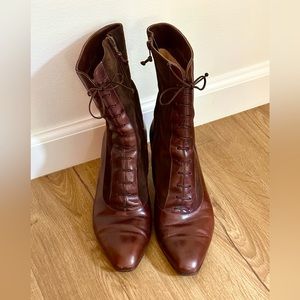 Vintage 90’s Salvatore Ferragamo Granny Boots - 9.5
